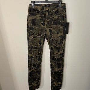 Army print High Rise Skinny Jeans - size 9 NWT
